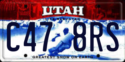 UT license plate C478RS