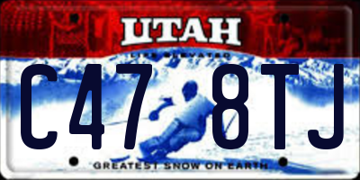 UT license plate C478TJ