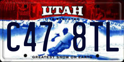 UT license plate C478TL
