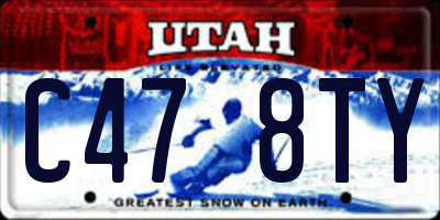 UT license plate C478TY