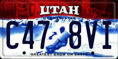 UT license plate C478VI