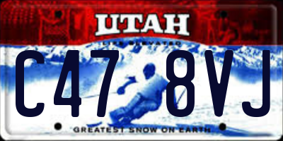UT license plate C478VJ