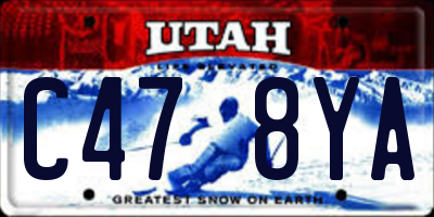 UT license plate C478YA