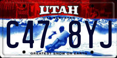 UT license plate C478YJ
