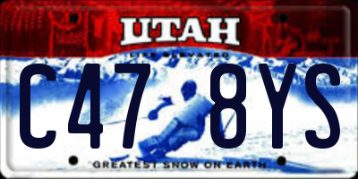 UT license plate C478YS