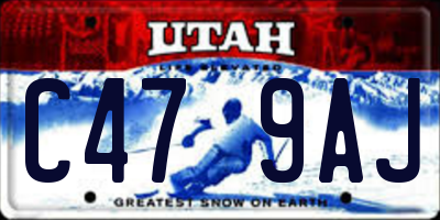 UT license plate C479AJ