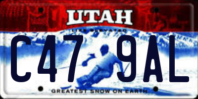 UT license plate C479AL