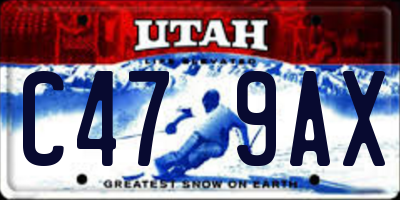 UT license plate C479AX