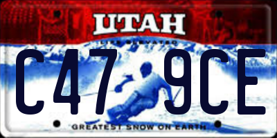 UT license plate C479CE