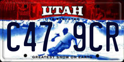 UT license plate C479CR