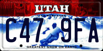 UT license plate C479FA