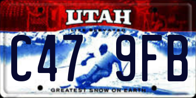 UT license plate C479FB