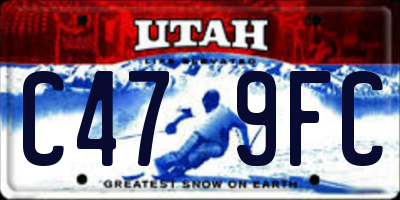 UT license plate C479FC