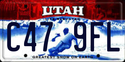 UT license plate C479FL