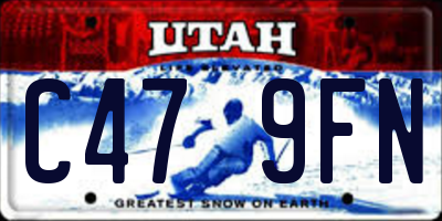 UT license plate C479FN