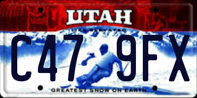 UT license plate C479FX