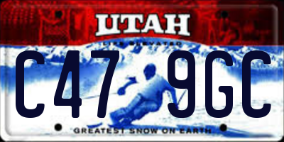 UT license plate C479GC