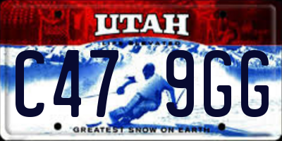 UT license plate C479GG