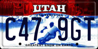 UT license plate C479GT