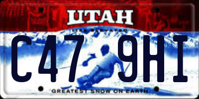 UT license plate C479HI