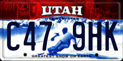UT license plate C479HK