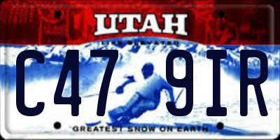 UT license plate C479IR