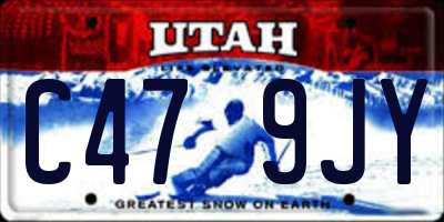 UT license plate C479JY