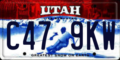 UT license plate C479KW