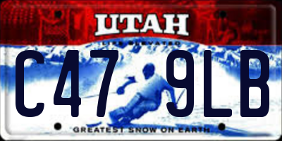 UT license plate C479LB