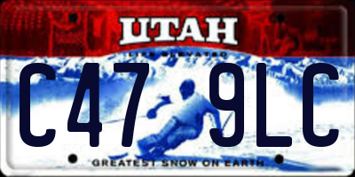 UT license plate C479LC
