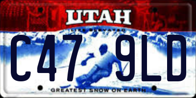 UT license plate C479LD