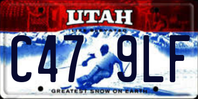 UT license plate C479LF