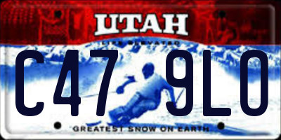 UT license plate C479LO