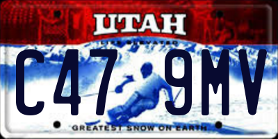 UT license plate C479MV