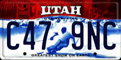 UT license plate C479NC