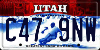 UT license plate C479NW