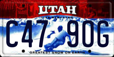 UT license plate C479OG
