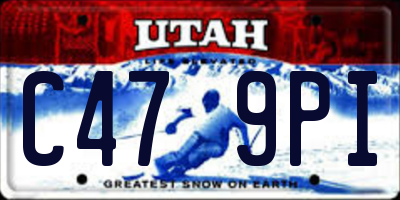 UT license plate C479PI