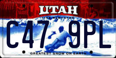UT license plate C479PL