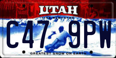 UT license plate C479PW