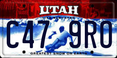 UT license plate C479RO