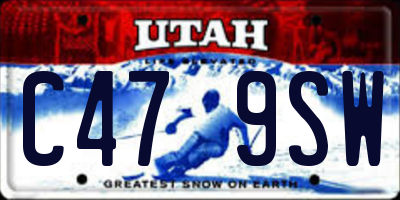 UT license plate C479SW