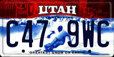 UT license plate C479WC