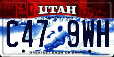 UT license plate C479WH