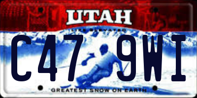 UT license plate C479WI