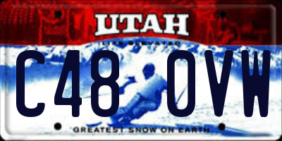 UT license plate C480VW