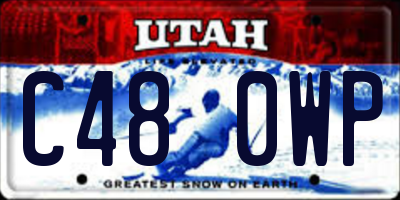 UT license plate C480WP