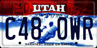 UT license plate C480WR