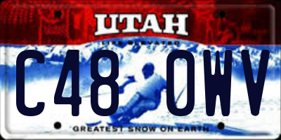 UT license plate C480WV