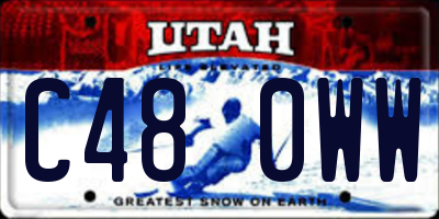 UT license plate C480WW
